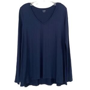 Three Dots Black Long Sleeve Shirt Sz M